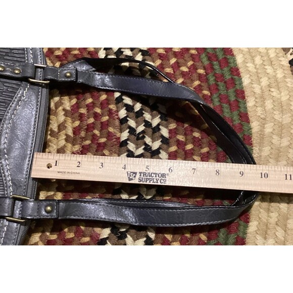 Born Concepts boc Grey Carlston Scallop Design Shoulder Bag Double Handle Purse - Picture 15 of 15